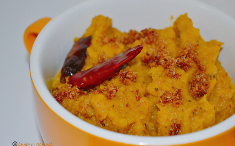 Pumpkin Erissery/ Mathanga Erissery/ Pumpkin in Spiced Coconut (Sadya Special)